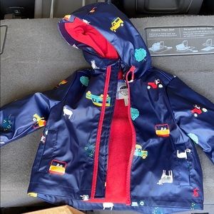Brand new joules raincoat fleece lined farm print